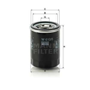 Фильтр масляный MANN-FILTER W 610/6